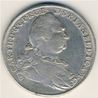 Монета Бавария 1 талер 1781 год