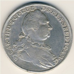 Монета Бавария 1 талер 1781 год
