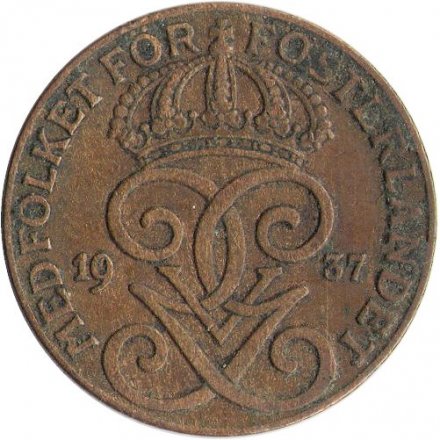 Швеция 2 эре 1937 год