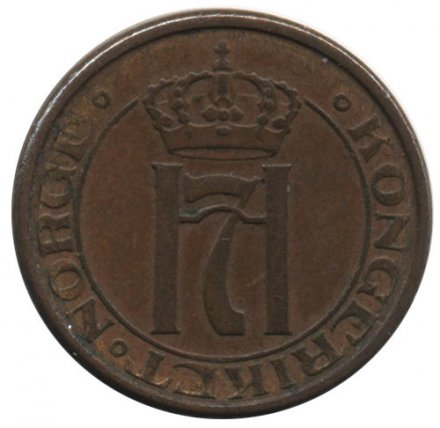 Норвегия 1 эре 1952 год - Король Хокон VII (старый тип)