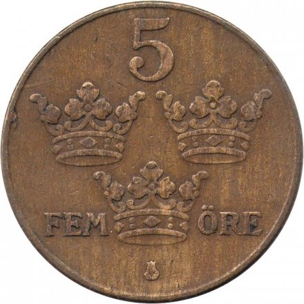 Швеция 5 эре 1931 год