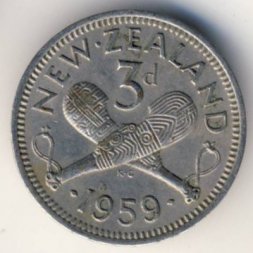 Новая Зеландия 3 пенса 1959 год