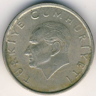 Турция 10000 лир 1998 год (гурт с рифлением)