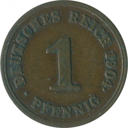 Германия 1 пфенниг 1904 год (G) 