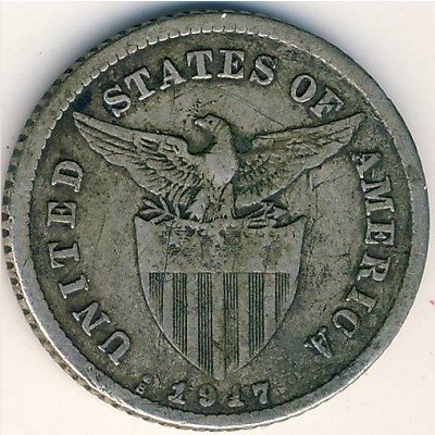 Филиппины 20 сентаво 1917 год