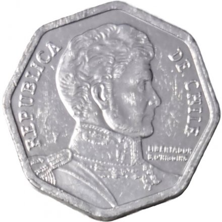 Чили 1 песо 2015 год - Бернардо О’Хиггинс