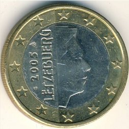 Люксембург 1 евро 2005 год
