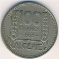 Алжир 100 франков 1952 год