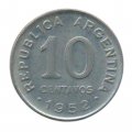 Аргентина 10 сентаво 1952 год