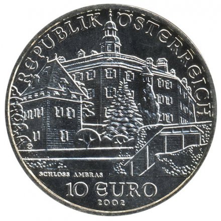 Австрия 10 евро 2002 год - Замок Амбрас
