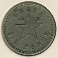 Гана 6 пенсов 1958 год