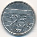 Нидерланды 25 центов 1995 год