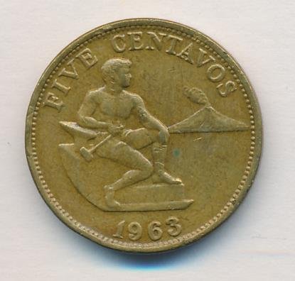 Филиппины 5 сентаво 1963 год
