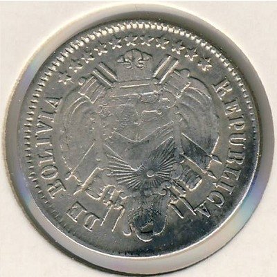 Боливия 10 сентаво 1871 год