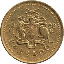 Барбадос 5 центов 1998