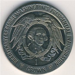 Остров Мэн 1 крона 1989 год
