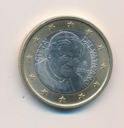 Ватикан 1 евро 2006 год - Бенедикт XVI