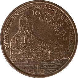 Остров Мэн 1 пенни 2003 год (отметка "AE" на реверсе)