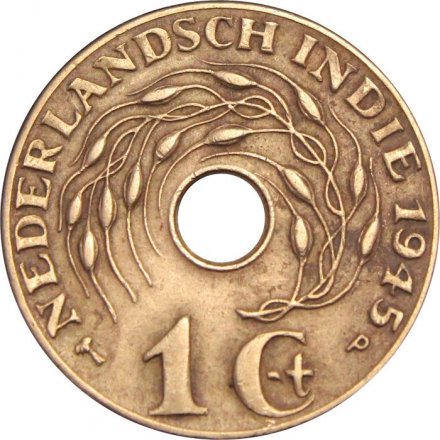 Нидерландская Индия 1 цент 1945 год (P)