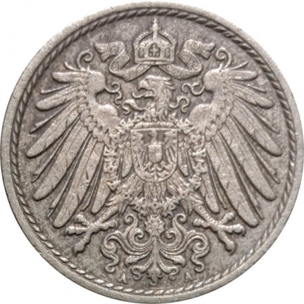 Германия 5 пфеннигов 1909 год (A)
