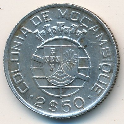Мозамбик 2,5 эскудо 1950 год