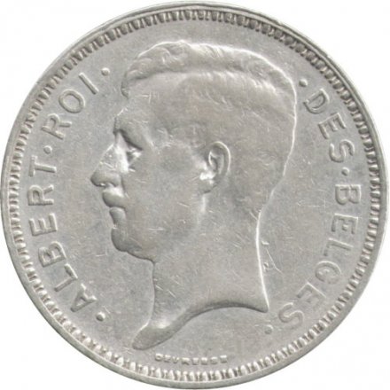 Бельгия 20 франков 1934 год (ALBERT ROI DES BELGES)