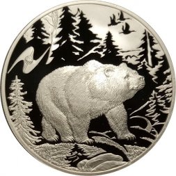 Россия 3 рубля 2009 год - Животный мир стран ЕврАзЭС, Медведь