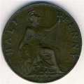 Великобритания 1/2 пенни 1908 год - Король Эдуард VII