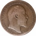 Великобритания 1/2 пенни 1908 год - Король Эдуард VII