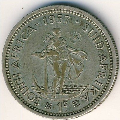 ЮАР 1 шиллинг 1957 год