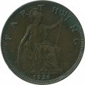 Великобритания 1 фартинг 1926 год - Король Георг V