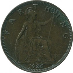 Великобритания 1 фартинг 1926 год - Король Георг V