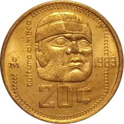 Мексика 20 сентаво 1983 год - Ольмекская культура