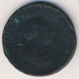 Великобритания 1/2 пенни 1799 год