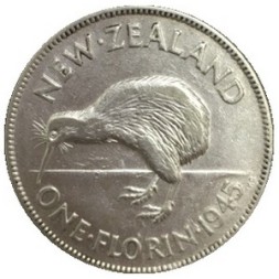 Новая Зеландия 1 флорин 1945 год