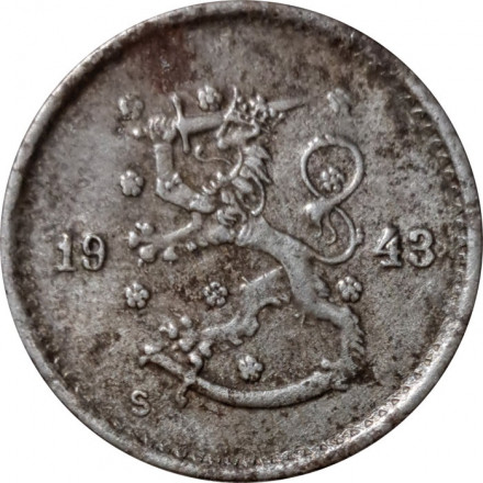 Финляндия 50 пенни 1943 год (железо)