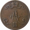 Финляндия 5 пенни 1873 год - Александра II - VF-