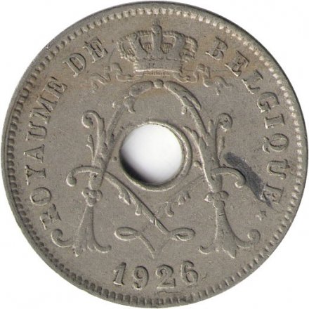 Бельгия 10 сантимов 1926 год BELGIQUE