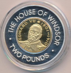 Монета Гернси 2 фунта 2006 год - Эдуард VII