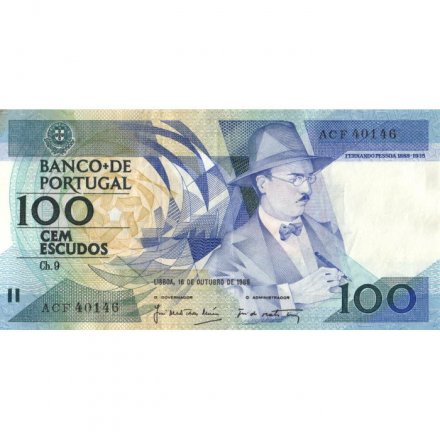 Португалия 100 эскудо 1986 год - VF+