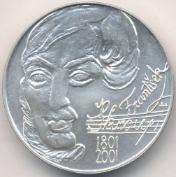 Чехия 200 крон 2001 год - Франтишек Шкроуп