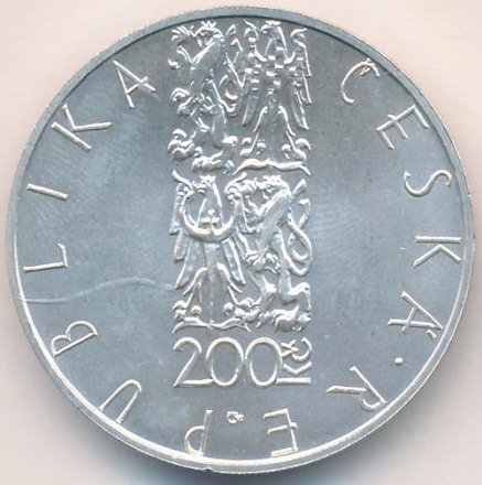 Чехия 200 крон 2001 год - Франтишек Шкроуп