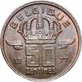 Бельгия 50 сантимов 1977 год BELGIQUE