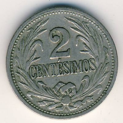 Уругвай 2 сентесимо 1936 год