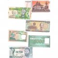 Набор из 44 банкнот разных стран мира с 1964 по 2022 год выпуска (UNC)