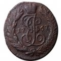 Полушка 1767 год ЕМ Екатерина II (1762 - 1796) - F