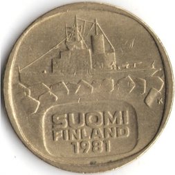 Финляндия 5 марок 1981 год