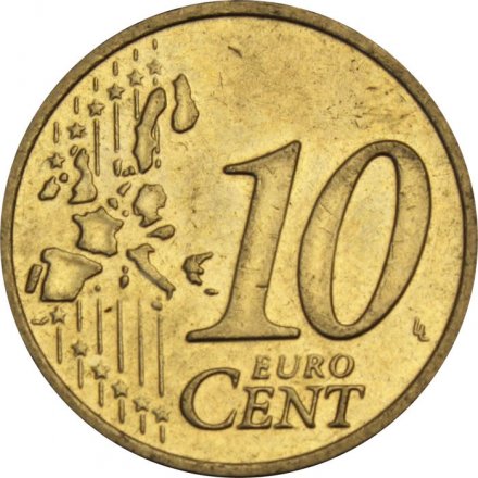 Ирландия 10 евроцентов 2003 год - Кельтская арфа