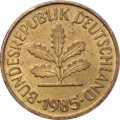 ФРГ 5 пфеннигов 1985 год - F