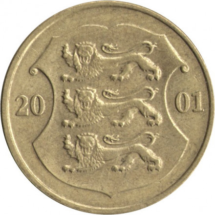 Эстония 1 крона 2001 год